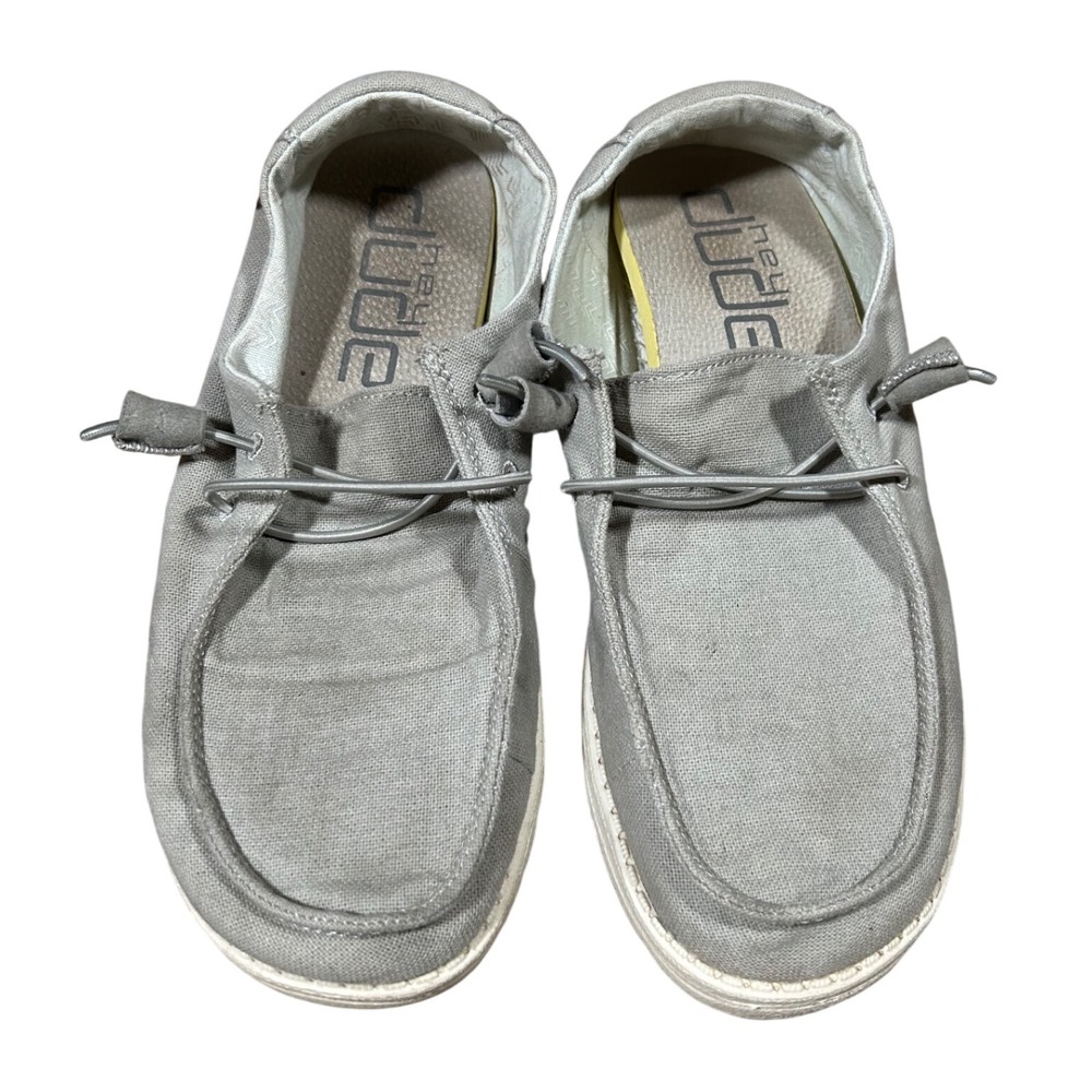 Hey‎ Dude Wendy Chambray Light Casual Minimalist Grey Slip On Shoes Women's 8